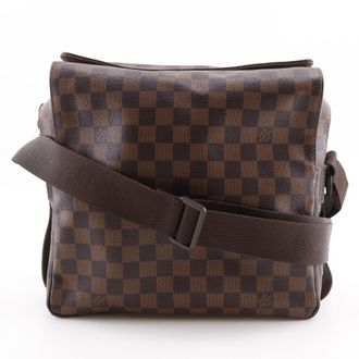Louis Vuitton Naviglio Damier Brown Canvas Handbag (Pre-Owned)