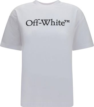 Off-white Womens T-Shirt Bookish White-Black Cotton T-Shirts & Jerseys White/black