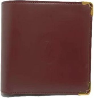 Cartier Tweedehands leren portemonnees - Dames - Vintage Accessoires - Rood - ONE Size - Vintage