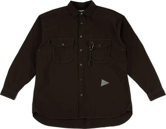 And Wander buttoned chest-pocket shirt - men - Organic Cotton/Nylon - M - Brown