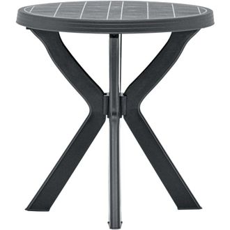 vidaXL vidaXL Tavolo da Bistrot Antracite &Oslash;70 cm in Plastica