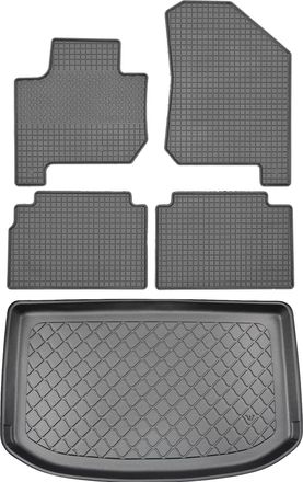 OEM Juego De Alfombrillas De Goma Para Coche Y Maletero Para Kia Soul Ii Hatchback (5 Puertas) De Marzo De 2014 A Marzo De 2019