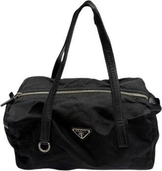 Prada Pre-owned Handbags, female, Black, Size: ONE SIZE Pre-owned Boston bag