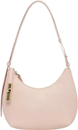 Furla Tassen, Dames, Roze, ONE Size, Leer, Goccia S Schoudertas