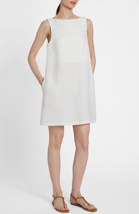 Santorelli Jaclyn Sleeveless Shift Dress in Creme at Nordstrom, Size X-Small
