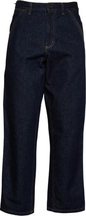 Carhartt Work in Progress Single Knee Pant - Heren - Wijde Broeken - Blauw - W30 - Katoen - Broeken