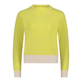 Betty & Co Truien & Vesten, Dames, Geel, 3Xl, Leer, Rondgebreide trui