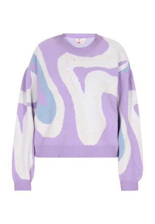 Izia Jumper Dames Wit lichtroze aqua lavendel