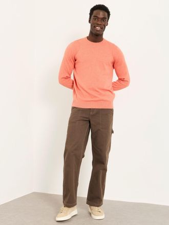 Fat Face FatFace Rye Orange Crew Neck Knitted Jumper