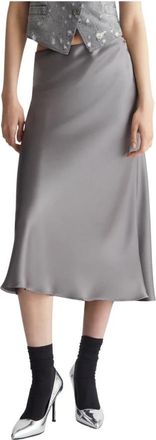 Liu Jo Grijze Parel Rok - Dames - Midirokken - Grijs - L - Rokken