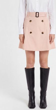 Burberry Minigonna A-line in cotone a vita alta con cintura regolabile