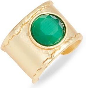 Karine Sultan Hand-Edge Glass Open Ring in Gold at Nordstrom