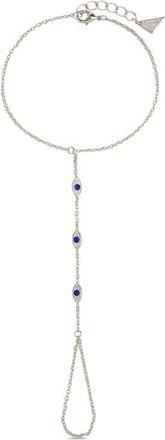 Sterling Forever Arielle Cubic Zirconia Hand Chain in Silver at Nordstrom