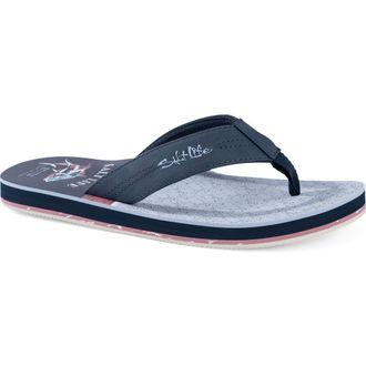 Salt Life The Harbor Flip Flop in Navy /Navy at Nordstrom, Size 10