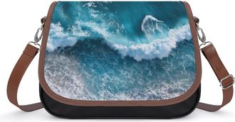 Generic Blue Ocean Summer Beach Waves Fashion Womens Crossbody Bags Novelty Handbag Shoulder Bag Purse