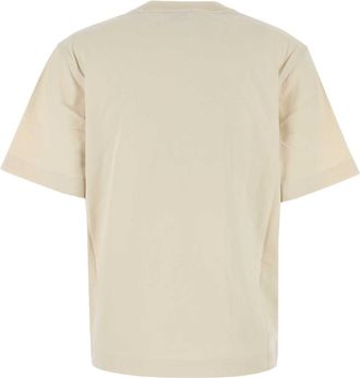 Burberry Womens Sand Cotton T-Shirt Tundra Exterior