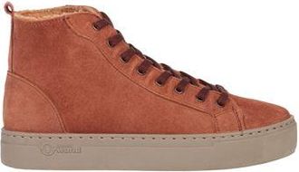 Natural World Gardenia High-Top Trainers for Women in Brown Suede with Sherpa Lining