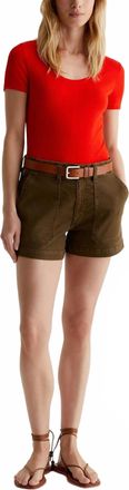 AG - Adriano Goldschmied Analeigh Mid Rise Short In Shady Moss