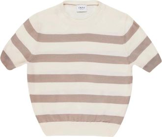 Cruna Nina Stripes T-Shirt - Dames - Ronde hals truien - Veelkleurig - 2XL - Katoen - Truien & Vesten