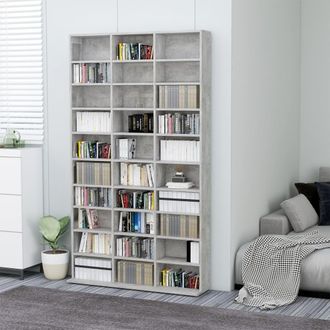 Berkfield Home CD Cabinet Concrete Grey 102x16x177.5 cm Engineered Wood
