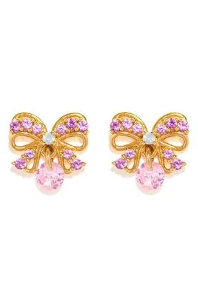 Girls Crew Love Knot Bow Stud Earrings in Gold at Nordstrom