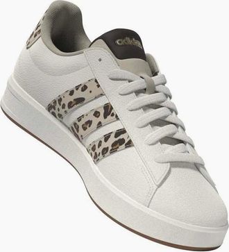 adidas Womens Adidas Grand Court 3.0 Womens Cream/Leopard Trainers - Size: UK 7 / eu 40.5 / us 8.5