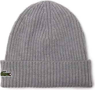 Lacoste Unisex Knit Beanie Grey YRD One Size