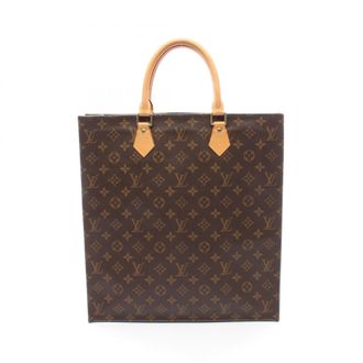 Louis Vuitton Monogram Brown Monogram Leather Handbag Tote Bag (Pre-Owned)