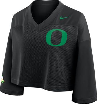 Nike Oregon Jersey Nike Womens Dri-FIT College Cropped Top in Black | 03O300AUON-V4C