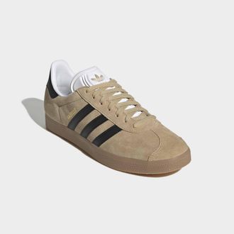 adidas Sneaker ADIDAS ORIGINALS GAZELLE, Herren, Gr. 38,5, magic beige, core schwarz, ftwr wei&szlig;, Leder, Synthetik, Schuhe Sneaker