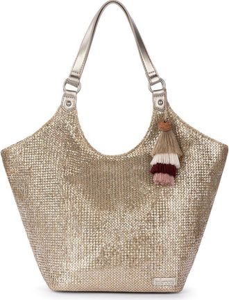 The Sak Roma Expandable Shopper in Pyrite Straw at Nordstrom