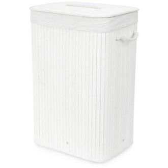 Compactor Compactor Free - Cesta De Ropa Sucia 45x35x60 Cm, Bamb&uacute;/blanco Ran9108