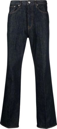 Auralee Straight Leg Jeans - Heren - Jeans - Blauw - Maat: W34 Katoen