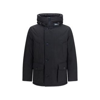 Woolrich Black Cotton Shell Mens Jacket