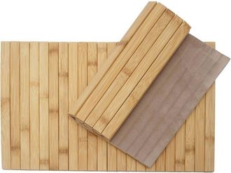 Hhg Hhg - Mantel Individual De 2 Piezas 680, Mantel Individual, Bamb&uacute; Lavable Flexible 45x30cm