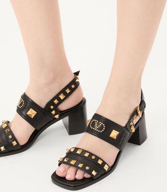 Valentino Garavani Sandalo Plaster Caster In Bufalo 60Mm Donna NERO 35.5