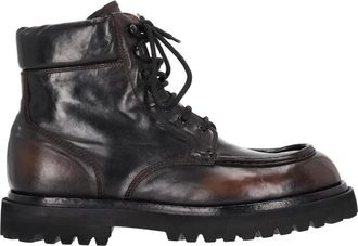 Officine Creative Stivaletto in pelle fondo St Moritz - Heren - Veterlaarzen - Bruin - 43 1/2 EU - Leer - Schoenen