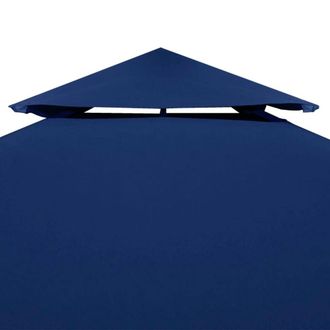 Berkfield Home Durable 2-Tier Gazebo Top Cover 310 g/m &sup2; 4x3 m Blue