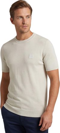HUGO BOSS Boss Orange t-shirt beige Kanache met boord