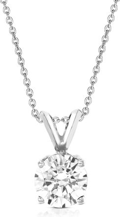 Vir Jewels 1.50 cttw Lab Grown Diamond Solitaire Pendant Necklace in 14K Gold with Chain For Women