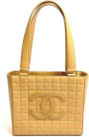 Chanel Leather Handbag Tote Bag (Pre-Owned)