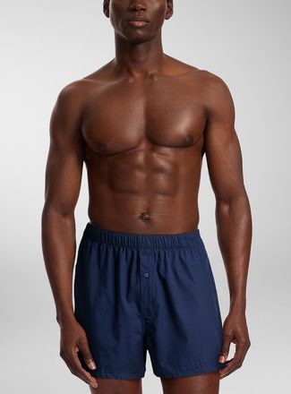 Lacoste Mens Navy poplin boxer Cotton