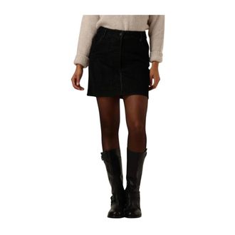 By-Bar Amsterdam Dames, Rokken, Zwart, Maat: XS Corduroy