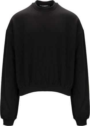 Dolce & Gabbana Oversized Crewneck Sweatshirt - Heren - Sweatshirts - Zwart - M - Katoen - Hoodies & sweatvesten