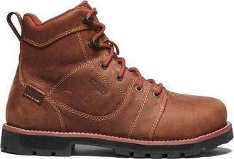 Keen Womens Utility Seattle 6 Waterproof Aluminum Toe Boots In Gingerbread/black 1022085