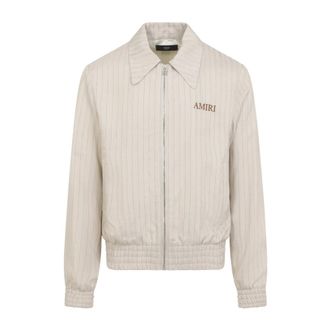 Amiri Amouja 1061 Jas - Heren - Zomerjassen - Beige - 2XL - Linnen - Jassen