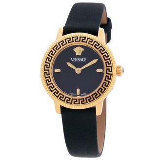 Versace V-Icon Quartz Black Dial Ladies Watch VEUCA0224