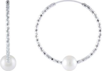 Splendid Pearls Silver 7-8Mmmm Pearl Earrings