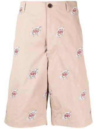 Junya Watanabe Shorts met print - Beige
