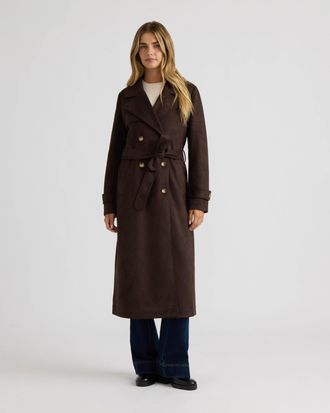 NVLT Womens Double-Breasted Trenchcoat